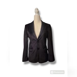 Michael Strahan Velvet Blazer Black Tailored Fit